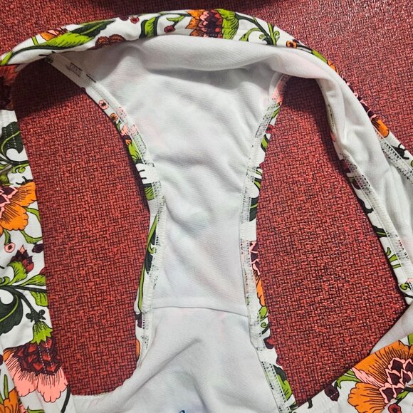 Antonio Melani Floral Twist Bandeau Bikini Set Large 2 Piece Retro Floral Print - Picture 3 of 9